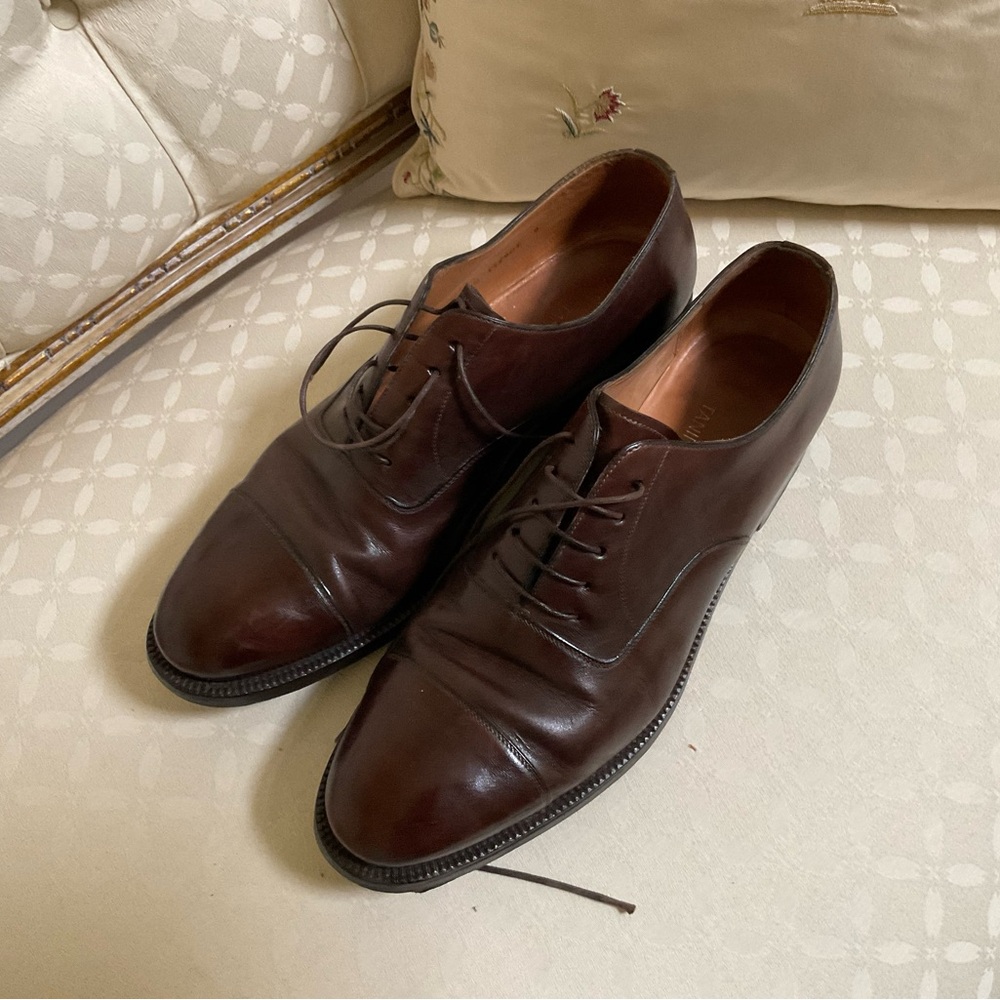 Tanino Crisci men’s brown hand made  leather shoes size 9